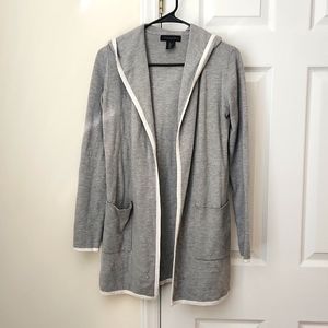 Hooded long cardigan